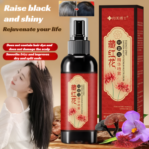 🔥 [Grey Hair No Longer Grows] White to Black Saffron Essence Spray 藏红花何首乌精华喷雾 Polygonum Multiflorum Essence Spray Herbal Plant Extract Black Hair Spray Nongreasy Nutrient People with Hair Loss Improve Frizz