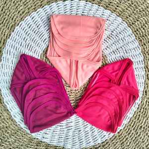 Seri Merah 12 Pcs Popok Bayi Baru Lahir Popok Ikat Kain Cuci Ulang 100% Kualitas Premium