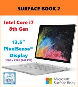 Microsoft Surface Book 2 detachable Touch Screen 2in1 with 8th Gen Intel Core i7 (REFURBISHED)