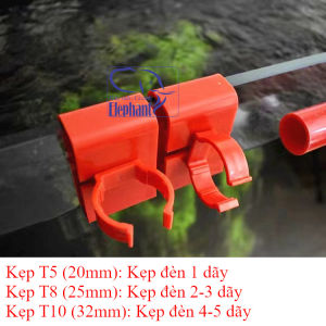Kẹp giữ đèn thủy tinh treo thành bể thanh giằng cho đèn T5 T8 T10 hồ cá cảnh cá rồng