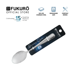 Fukuro Mizu Stainless Steel Dinner Spoon (3 Pcs) / Dinner Utensils Cutlery / Sudu Makan