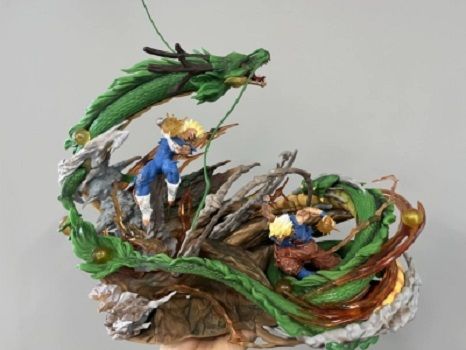 Dragon Ball Anime GK Goku and Vegeta Super Large Dragon Scene Statue ...