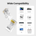 UGREEN 50/100pcs Cat 6 RJ45 Modular Plug for Network CAT6 LAN Professional CAT6 Network Cable Connector. 