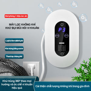 Máy lọc không khí khử bụi mùi hôi tạo bằng ozone và ion âm cho gia đình công suất 5W có 4 chế độ lọc khí