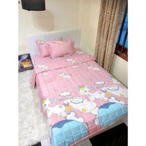 (DEAL SỐC) 🐬 🐸 Chăn Hè Thu Trần Bông 3 Lớp Siêu Mềm Mịn Mền Đắp Điều Hoà Thoáng Mát mẫu Ngựa pony hồng - Ảnh thật shop chụp
