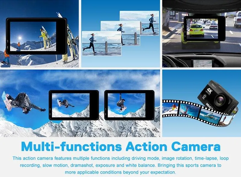 Dragon Touch Vision 4K/30FPS 1080P/60FPS Action