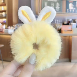 Dây Cột Tóc Giả Len Lông Cừu Tai Thỏ Mềm Mịn Cute - Dây Cột Tóc Đuôi Ngựa Nhiều Màu Sắc Đáng Yêu Cho Bạn Gái