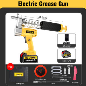 KEGEMA Cordless Electric Grease Gun 588VF 15000mAh Battery Powered Grease Gun 10000PSI High Pressure for Car Truck Auto Repair