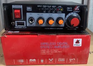 FT Star  Digital Stereo Amplifier DC 12V Input D05/D016 with FM and Bluetooth Mini Ampififer 100Watts For Motor/CAR