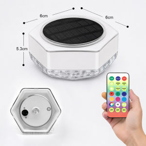 Solar Floating Pool Lights IP68 Waterproof Outdoor Garden Decor LED Water Lamp With Remote Control 7 Colors 6 Modes For Inground Swimming Pool Bathtub Pond Party