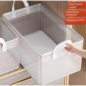 Foldable Clothes and Miscellaneous Items Storage Box with Steel Frame Wardrobe Organization and Storage