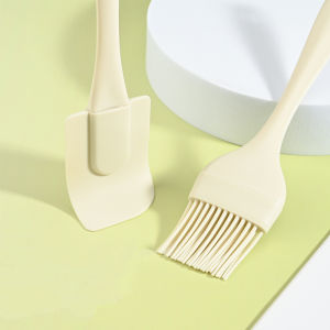 3PCS Cream Scraper DIY Bread Cake Butter Spatula Mixer Oil Brush Kitchen Baking Tool Silicone