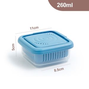 OPEAREY Có Nắp Hộp sắp xếp tủ lạnh mini Hai Lớp Giòn Hộp kín cống Hình vuông Hộp giữ tươi Thực phẩm