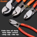 Kìm cắt cáp điện đa năng 2 trong 1 chính hãng Asaki JAPAN STD, kìm cắt cáp 2 lưỡi kỹ thuật đủ kích thước 6 inch 8 inch 10 inch, kềm cắt cáp điện đầu lớn, đầu bé, cắt áp đồng, cáp nhôm, kìm tuốt dây điện, kềm cắt dây. 