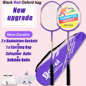 Bofei Badminton Racket Original with 6 Free Feather ball+ Nylon ball For Fitness Training Badminton Sport