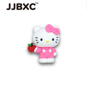 JJBXC CHARM hello Shoe Buckle Accessories Cartoon 3D KT Cute DIY Fashion Shoes Accessories