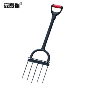 [GGJJ]ส้อมขุดดิน พรวนดิน ยาว 1 เมตร ชุดไม้ผลใต้ดิน แบบใช้เท้าดันลง หน้ากว้างสัมผัสดิน 8.5 นิ้ว