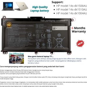 Baterai HP 14s-dk0077au dk1506au dk1510au dk1004au new high quality