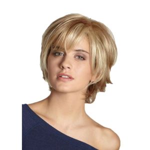 Temu hot sale cross-border wig European and American women short straight hair light gold fashion short hair