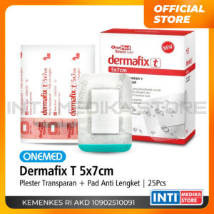 ONEMED - Plester Luka DERMAFIX T 5 x 7cm Isi 25pcs | Plester Transparan Anti Air P3K
