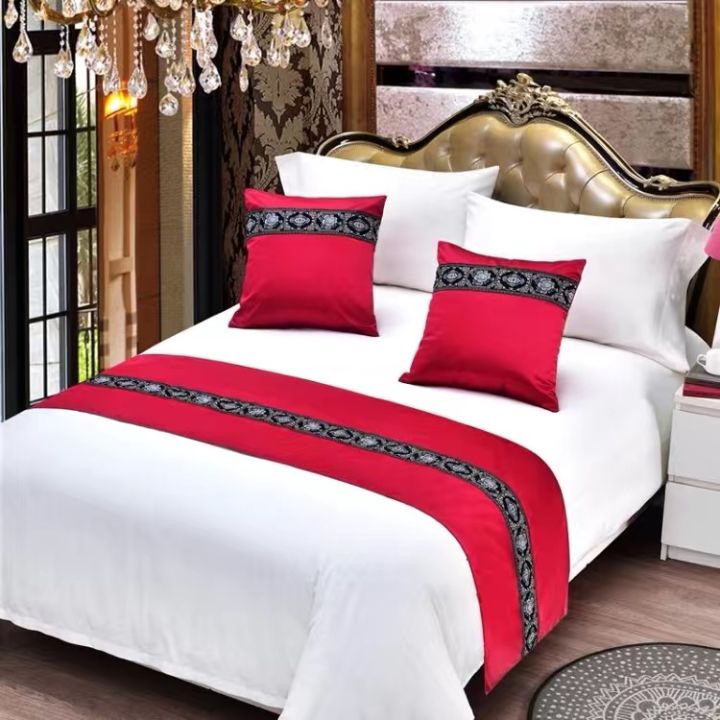 Bed runners Queen Twin Extra Long bed runners for hotel decoration bed