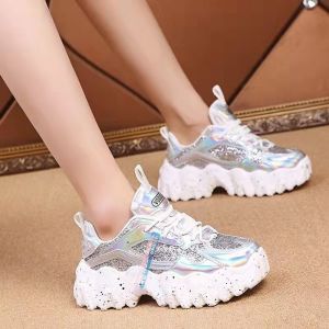 New Fashion Casual Sports Womens Shoes Platform Thick Sole Height Increasing Shoes for Women