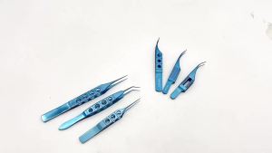 KITA Titanium 1*2 teeth Castroviejo suturing Forceps Colibri Toothed Forceps Dental tweezers Ophthalmic Instrument