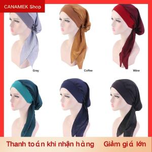 CS Phụ nữ ung thư đầu khăn CHEMO tóc mất hat Turban pre-tied mũ đội đầu Bandana mới