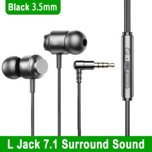 ToKerNew For Galaxy 90° Jack Wired Gaming Headset HiFi Surround Sound With Mic 3.5mm Type C Music Headphones For Samsung S24 23 iPhone 15