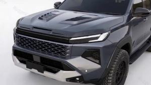 kkmf Bonnet Protector Hood Shield For Toyota HiLux 2026+ ABS Black Front Stone Deflector Sand Block Cover Exterior Pickup Body Kits T2Y7B