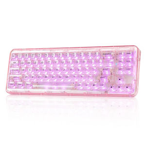 Yunzii x71 68% BT/2.4g/USB-C wireless layout hot-swap gasket transparent RGB Mechanical Gaming Keyboard with clear keycaps