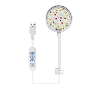 NXSDYM Mini Fish Tank Clip Lamp 5/7W 360-degree LED Aquarium Light Durable with USB Cable Clip on Aquarium Light Home Decorations