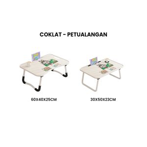 BW-C1209 Meja Lipat Laptop Karakter Labubu Portable Meja Laptop Serbaguna / Meja Belajar Anak Jumbo