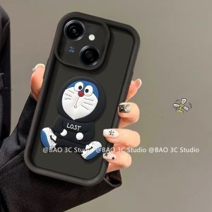 New Phone Case Tecno Spark Go 1 Spark30 Spark 30 Pro 30C 4G 5G Ins Cute Cartoon Fashion Stereoscopic Doraemon Doll Silicone Soft Casing with Simple Lanyard 2024
