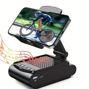Cell Phone Stand With Wireless Speaker And Non-slip Base Suitable For Indoor And Outdoor And Desktop Dads Gifts Gifts For Family And Friends Portable Mobile Phone Stand Speaker For Party Camping