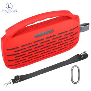 Silicone Case Cover with Handle & Shoulder Strap Protective Skin Sleeve Carrying Case for Bose SoundLink Flex 2nd Gen