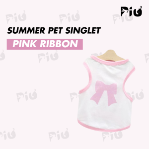 [24HR SHIP] CAT DOG STRIPE SLEEVELESS BREATHABLE CLOTHES Fashion Good Quality Soft T-Shirt
