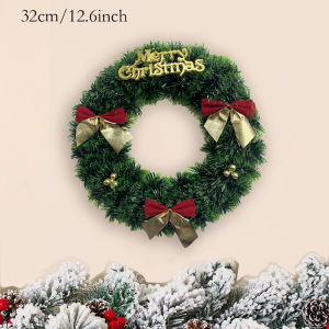Christmas Wreath with Ornaments Artificial Christmas Wreath Decorations for Indoor Outdoor Wall Decoration in New Year Home Party