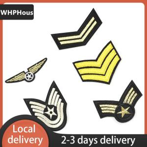 [COD] WHPHous Ship within 24 hours Flying Jacket Badge Golden Wings  Hook Loop Patch Mini Eagle Morale Emblem Chest Cloth Sticker for Men Pilot Suit DIY