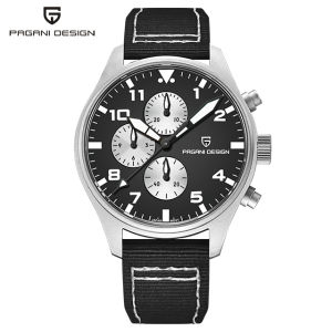 PAGANI DESIGN New V2 Luxury Men Quartz Watches 100M Waterproof Stainless Steel Chronograph Sapphire Glass Pilot Watch for Men