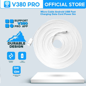 V380 PRO 3M/5M/10M Micro Cable for Android USB Fast Charging Data Power Extension Cord For cctv Camera