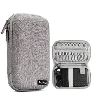 BOONA Hard Case with Shockproof Waterproof EVA Protection Carrying Cover Pouch Travel Organizer Bag Compatible for External Hard Drive 2.5 inch SSD
