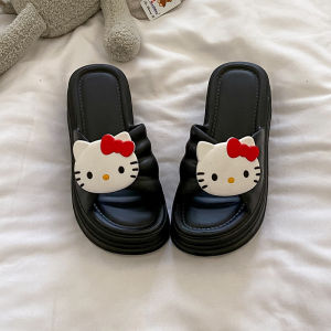 Free Shipping KT Cat Cute Slippers For Women New Style Thick-Soled Versatile For Indoor And Outdoor Wear Non-Slip Sandals For Women