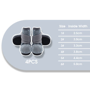 HamshMoc Dog Shoes Anti-Slip Breathable Elastic Closure Adjustable Paw Width for Outdoor Use