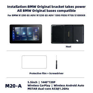 EKLEVA หน้าจอ Carplay รถจักรยานยนต์สำหรับ BMW R1200GS Adv./R1250GS