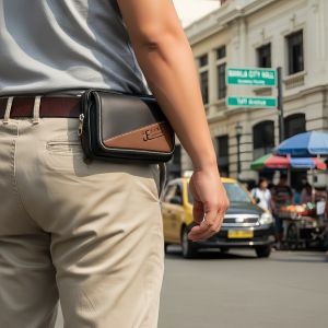 Mens waist belt mobile phone bag 5.5 inch construction site work waterproof and wear-resistant