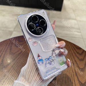 Vivo X200 X100 Pro Case Vivo X200 X100 5G Clear Shockproof Transparent Hard Case with Three-dimensional Creative DIY Stickers Camera Cover Lens Protector Phone Case