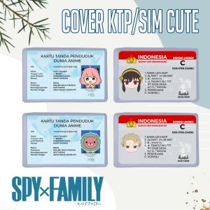 Cover Pelindung Kartu Identitas KTP SIM Karakter Spyxfamily Anya Yor Loid Boneka
