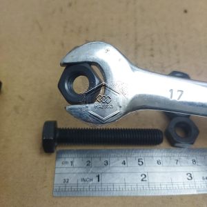 BAUT MUR BAJA HTB GRADE 8.8 M10X60 FULL DRAT PANJANG 6CM 6 CM BAUD KUNCI 17 HITAM M10 X 60 10X60 10 X 60 DIAMETER DRAT 10MM PITCH DRAT 1.5 skrup