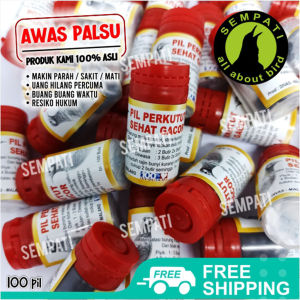 SEMPATI Pil Perkutut Sehat Gacor Teguh Km Jamu Pil Doping Burung Perkutut Obat Anti Macet Bunyi Lesu Ngantuk Kurang Nafsu Makan PILSGC